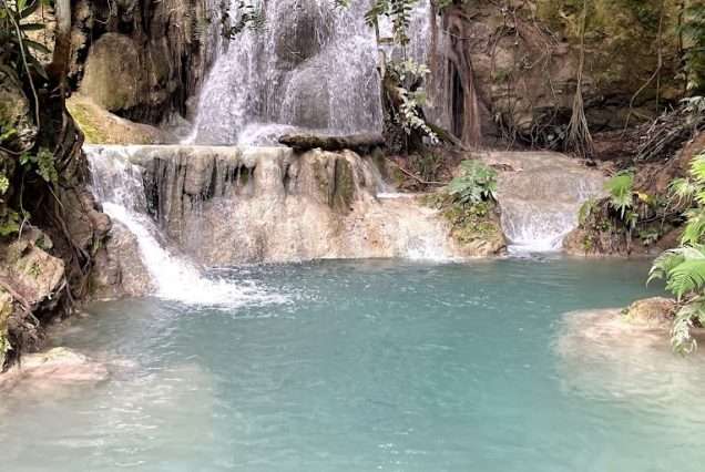 Aguinid Falls- vibrant water and nature - highlight of Oslob Whale Shark & Aguinid Falls Day Tour.