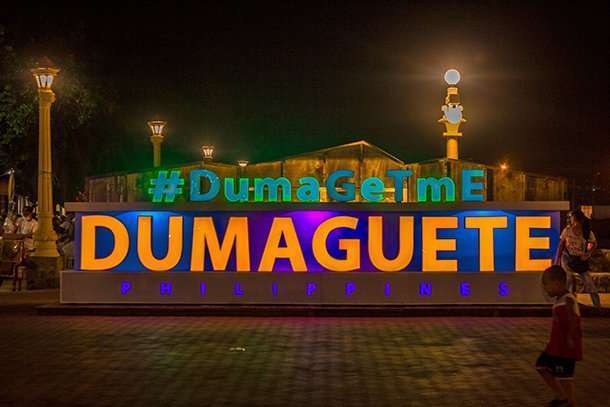 Dumaguete Boardwalk sign along Rizal Boulevard