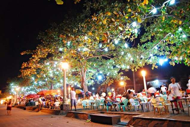 Dumaguete Boulevard seafront promenade and shoreline view - part of the City Tour.
