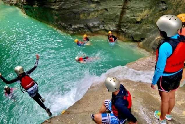 Tourist in Badian Canyoneering - highlights of Badian Canyoneering Tour