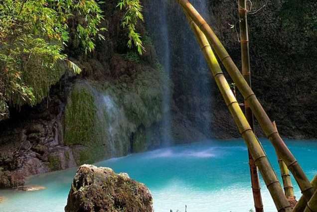 Tumalog Falls in Oslob, Cebu. Highlights of Oslob Whale Sark & Tumalog Tour