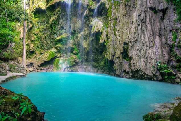 Tumalog Falls in Oslob, Cebu. Highlights of Oslob Whale Sark & Tumalog Tour