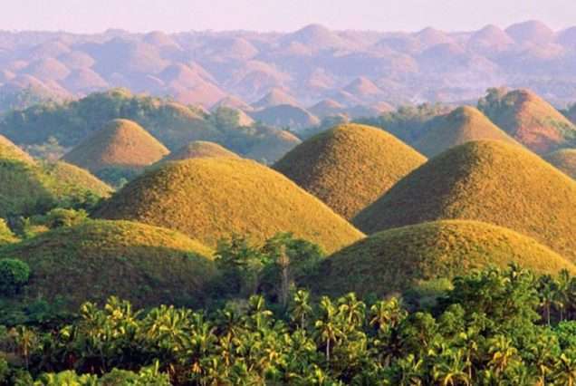 Chocolate Hills landscape view in Bohol