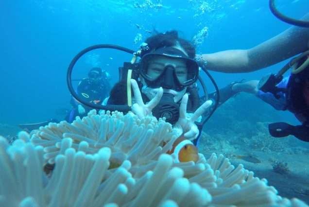 Scuba Diving with Coral Reefs in Dauin, Negros Oriental Island.