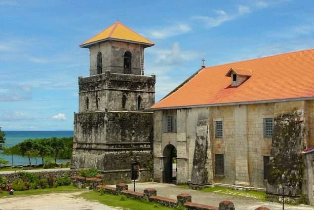 Historic Baclayon Church facade, Spanish-era architecture in Bohol